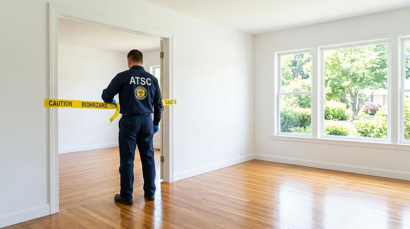 Certified biohazard cleanup crew performing Decomposition Cleanup in Washington